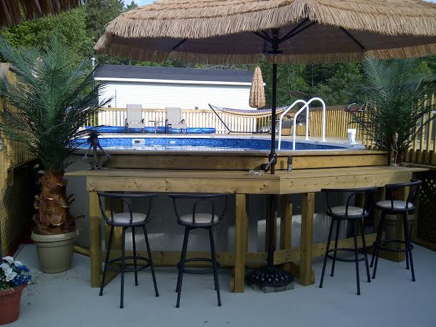 Pool Side Bar & Palm Trees
