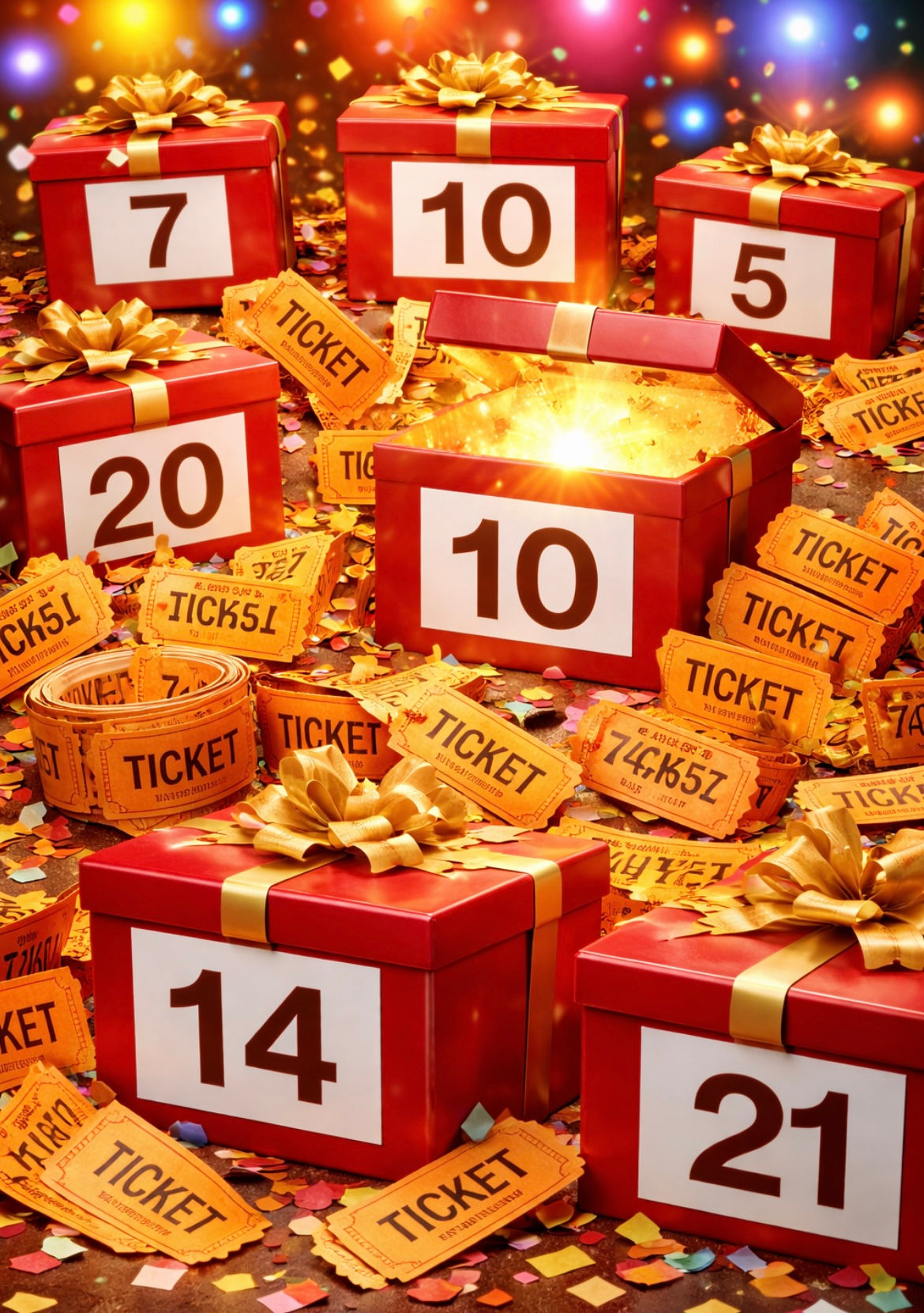 Raffle tickets x8 plus 2 free