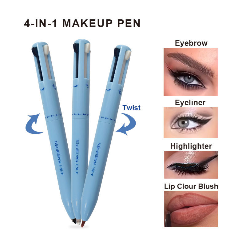Thumbnail: 4-in-1 Makeup Pen with Lip Liner, Highlighter & Eyeliner