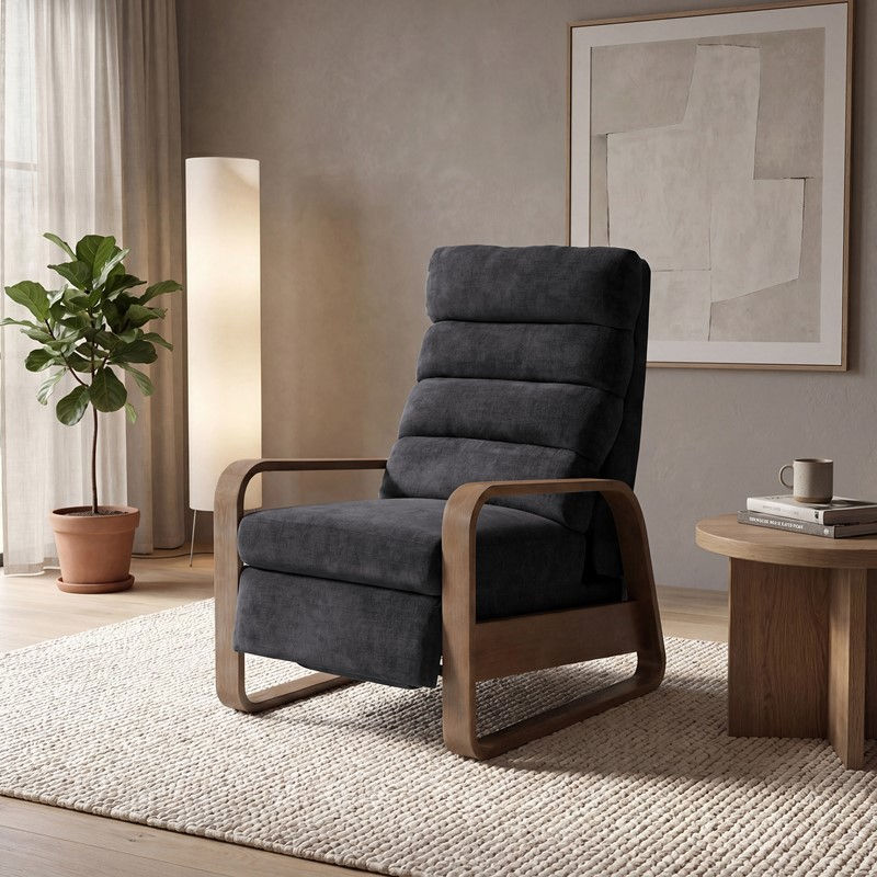 Jordan Wood Green Wood Framed Push Back Recliner