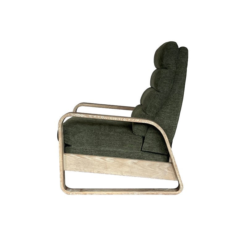 Jordan Wood Green Wood Framed Push Back Recliner