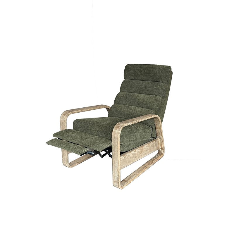 Jordan Wood Green Wood Framed Push Back Recliner