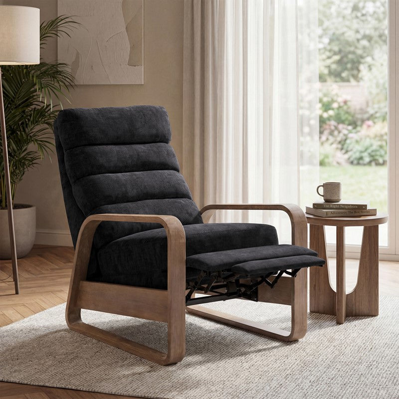 Jordan Wood Green Wood Framed Push Back Recliner