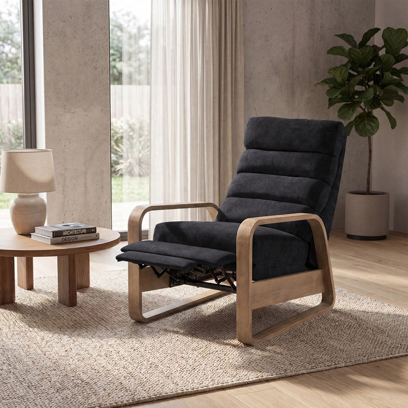 Jordan Wood Green Wood Framed Push Back Recliner