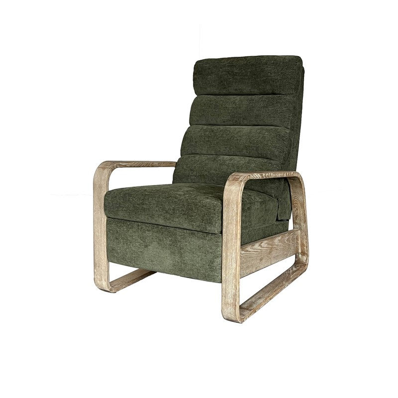 Jordan Wood Green Wood Framed Push Back Recliner