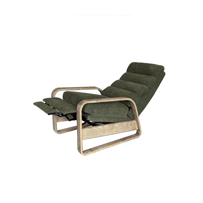 Jordan Wood Green Wood Framed Push Back Recliner