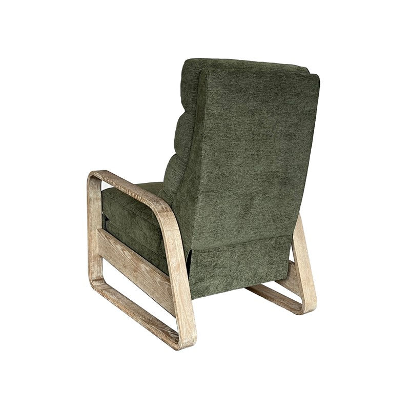 Jordan Wood Green Wood Framed Push Back Recliner