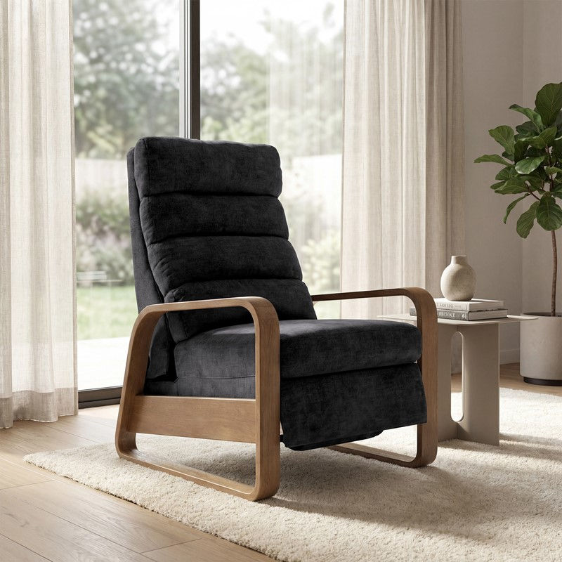 Jordan Wood Green Wood Framed Push Back Recliner