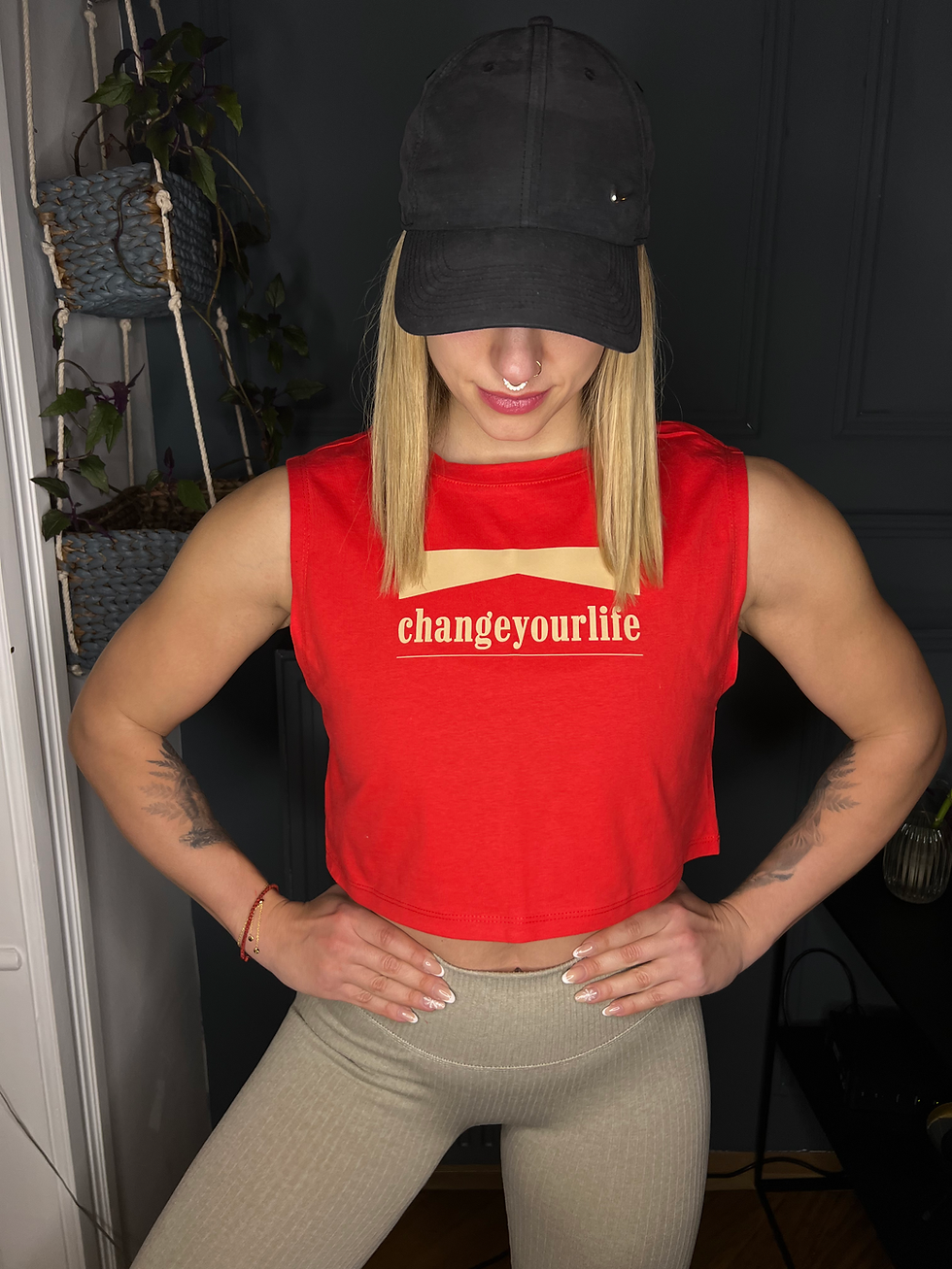 Changeyourlife Crop Top - rot