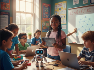 K-8 kids exploring robotics