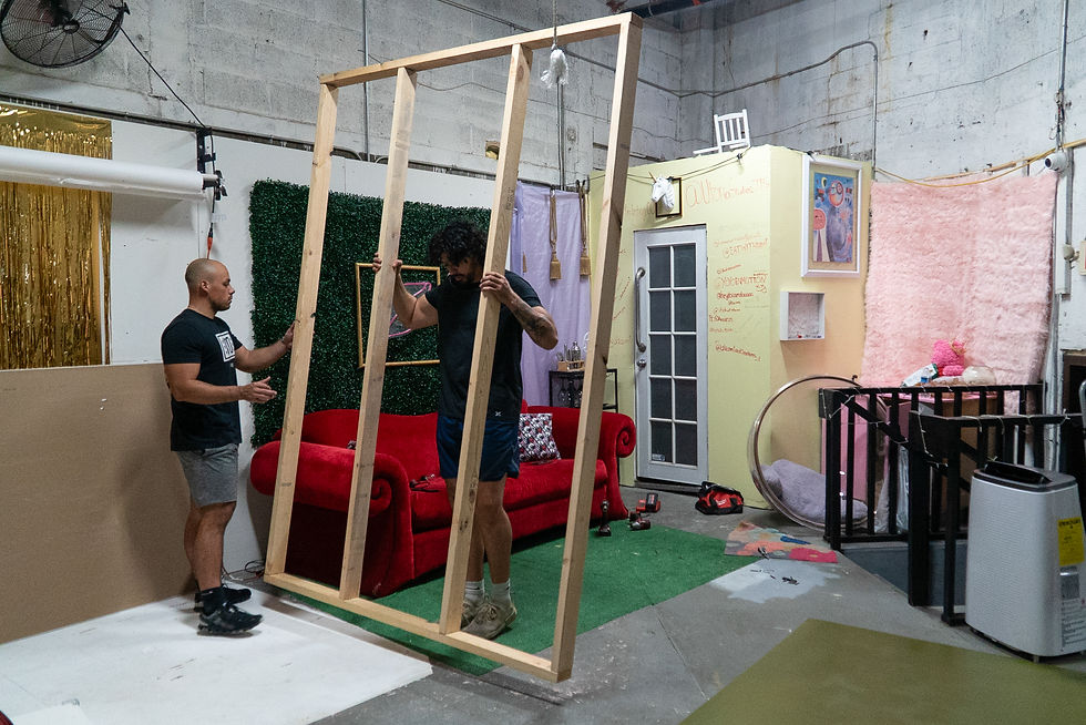 Set building in miami photo studio