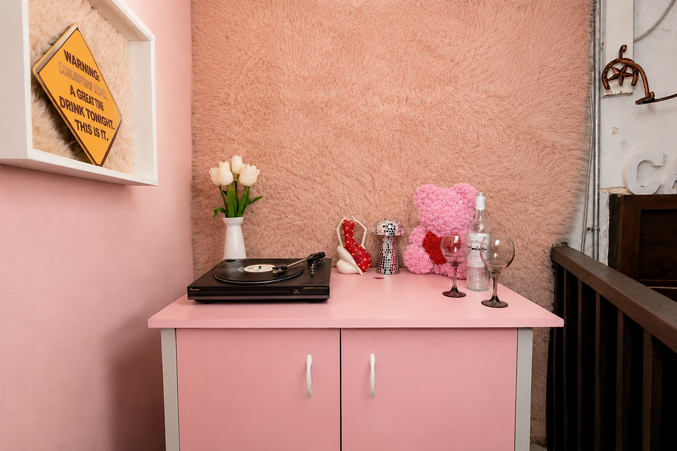 pink photo studio set in miami