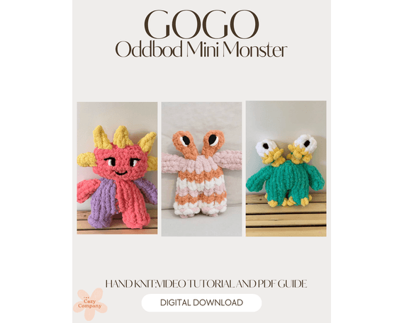 Oddbod Mini Monster BUNDLE PDF Pattern and Video Tutorial
