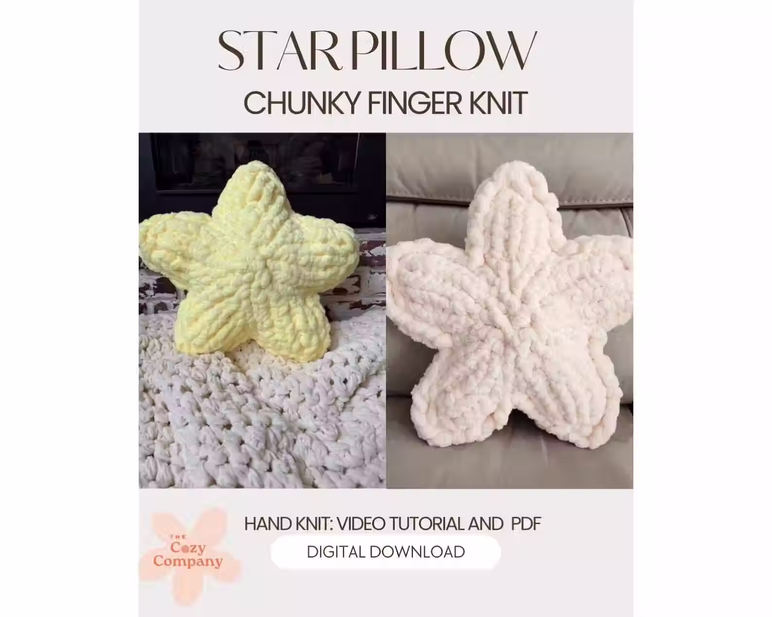 Star Pillow Pattern and video tutorial