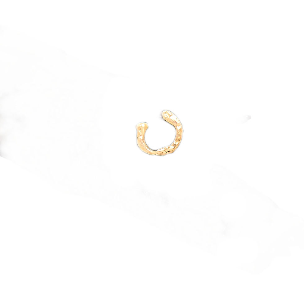'Piercing' Argolinha Raw - Ouro 18k