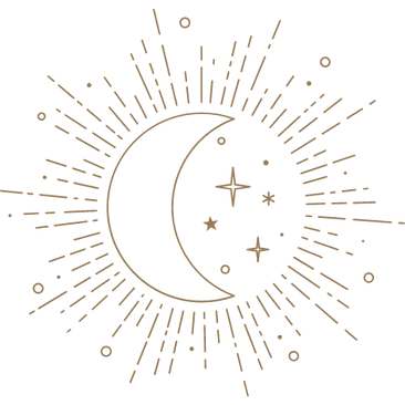 gold crescent moon burst