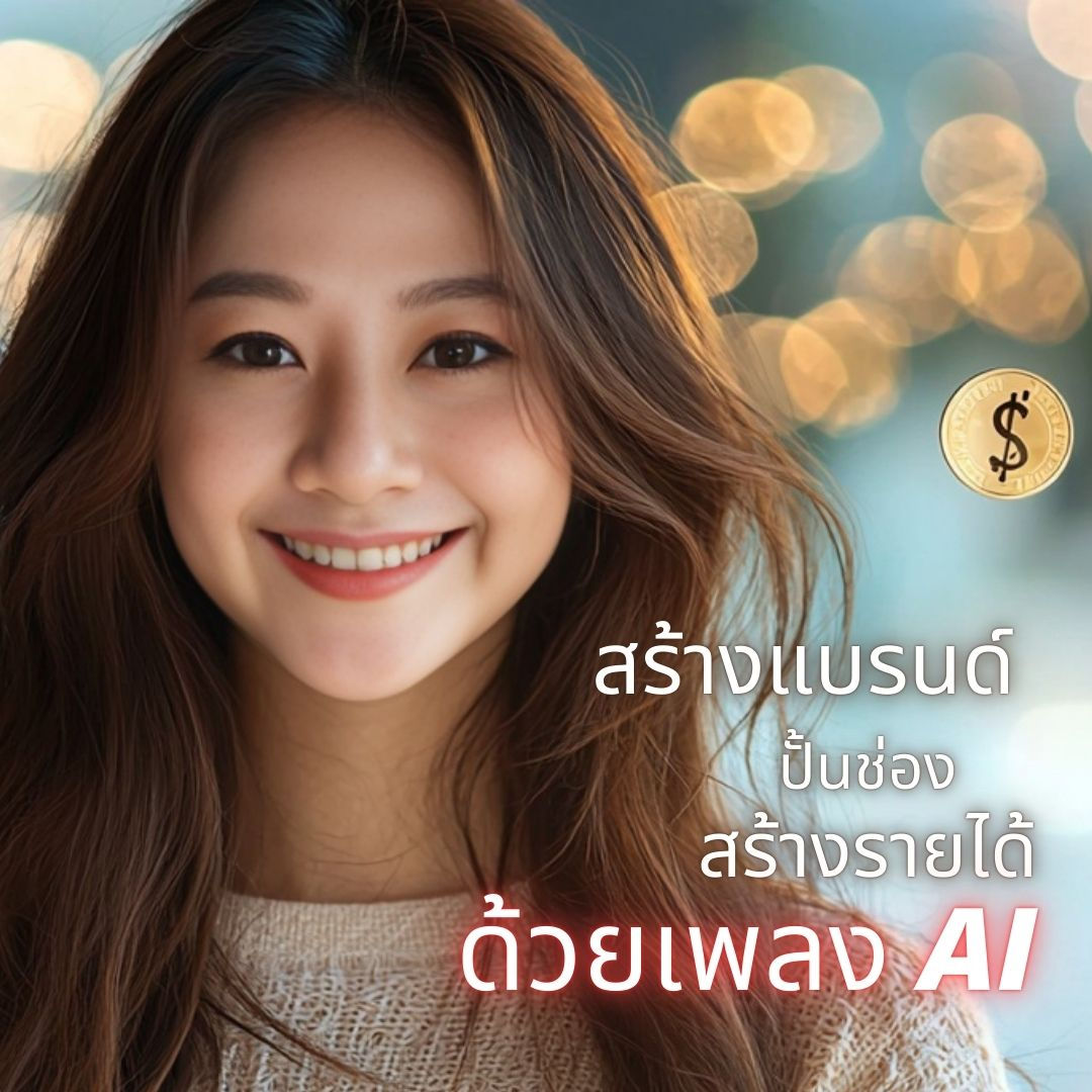 สร้างแบรนด์ ปั้นช่อง สร้างรายได้ด้วย เพลง AI(คลาสเรียนสด)