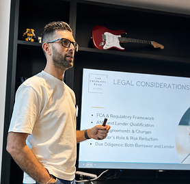 Milesh Lakhani speaking at a property and business event