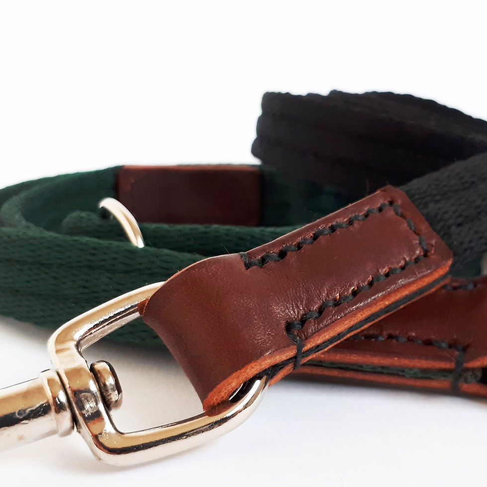 Thumbnail: Airweb & Leather Clip Leads: Country Classic