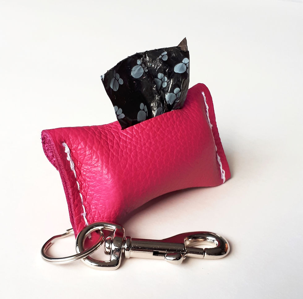 Thumbnail: Soft Leather Poo Bag Pouch