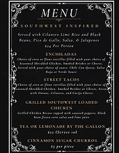 Southwest Catering Menu