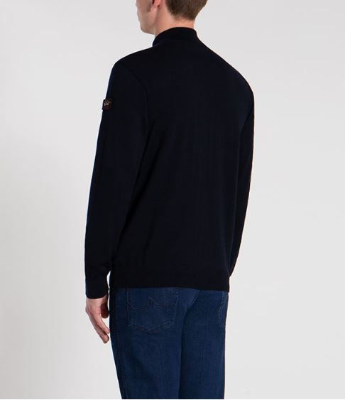 Thumbnail: PAUL &amp; SHARK: NAVY 4-season merino wool long-sleeved cardigan