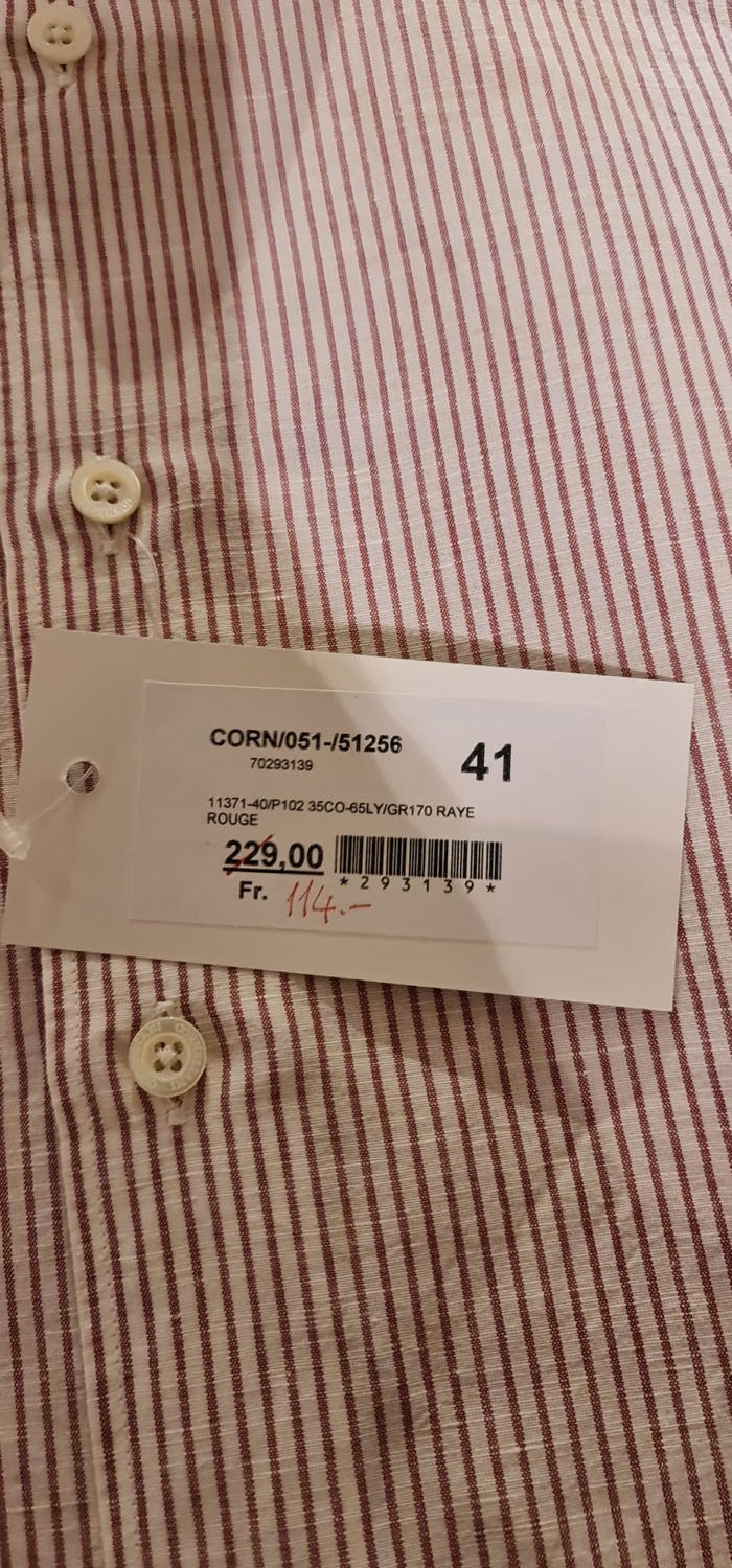 Miniature : CORNELIANI: CHEMISE RAYEE COTTON LIN