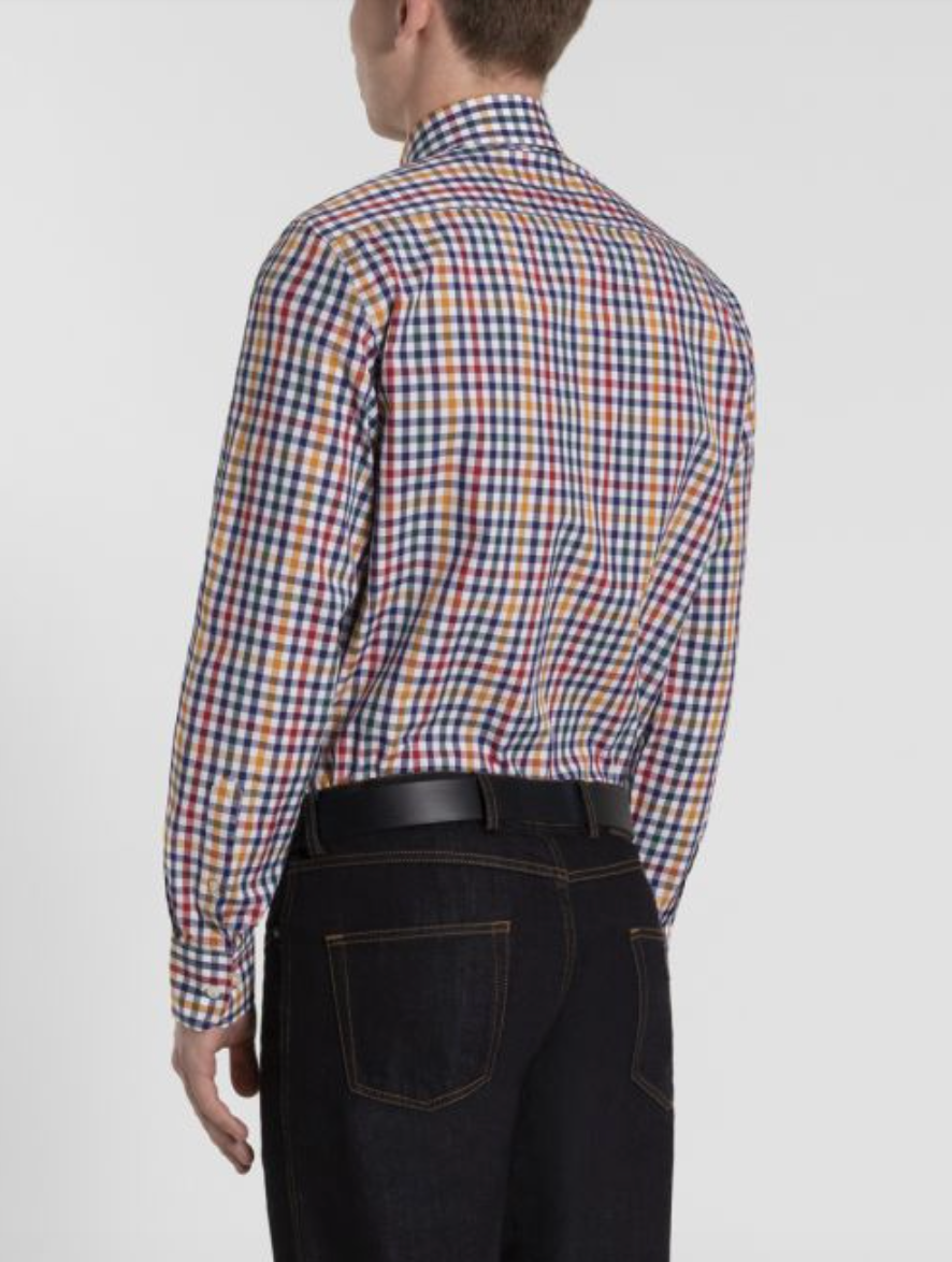 Miniature : PAUL&SHARK: Chemise en coton à CARREAUX MULTICOULEUR C0P3009-150