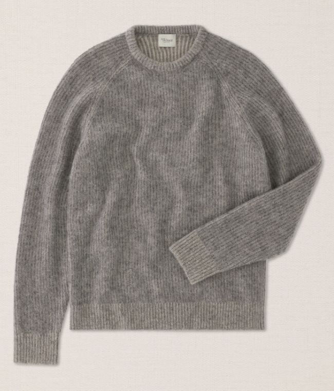 Pull col rond, côtelé, gris/beige VELASCA 62230