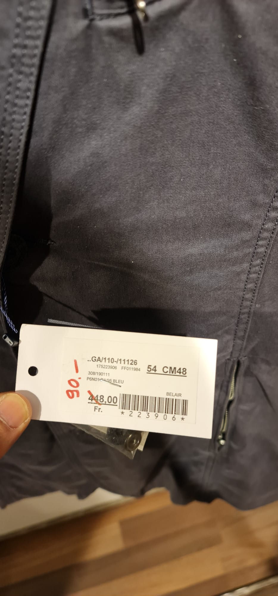 Miniature : ARMANI JEANS: VESTE scooter, marine cotton, 11126