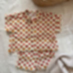 The Loulou set, matching shorts and oversized shirts. Comfy essential for little ones with big personalities