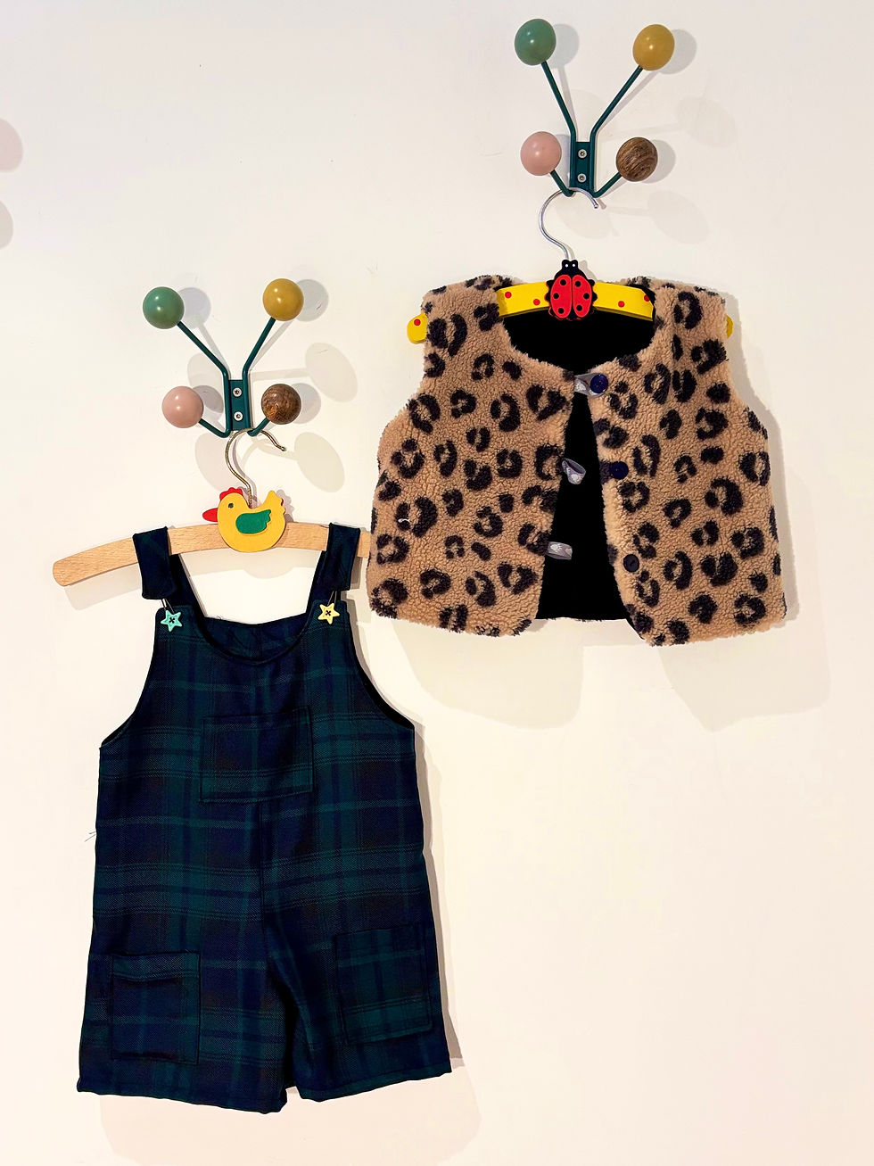 Thumbnail: A Gigi & Loulou total look. The Moumoute baby gilet with the Pompon overall. A perfect baby gift