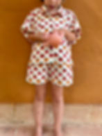 The Loulou set, matching shorts and oversized shirts. Comfy essential for little ones with big personalities