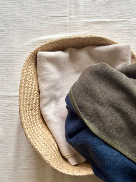 Dark blue and green wool