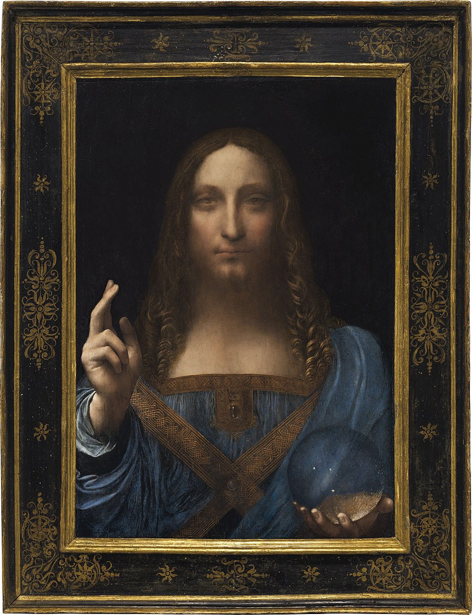 This image shows the painting Salvador Mundi by Leonardo Da Vinci