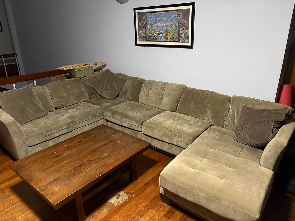 Thumbnail: Heavy Dark Wood Mission-Style Coffee Table with Shelf Underneath