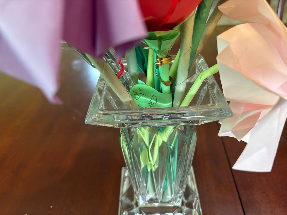 Thumbnail: Small Vintage Glass Vase with Unique Square Shape Opening