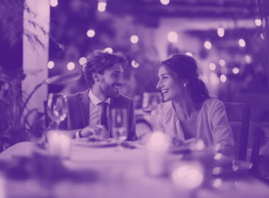 couple at a restaurant