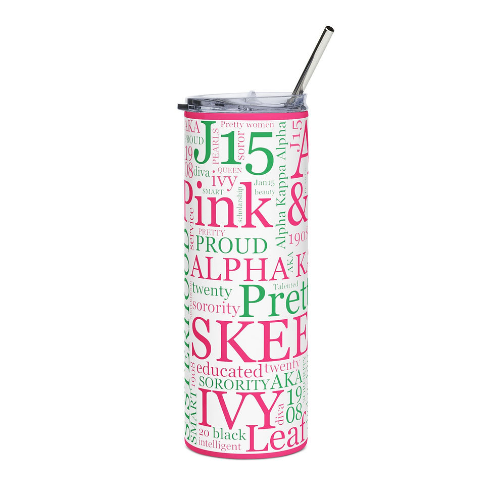 Thumbnail: AKA Sorority 20oz Stainless Steel Tumbler
