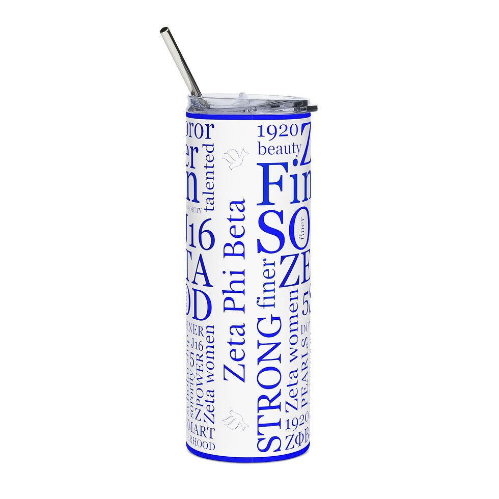Thumbnail: Zeta Sorority 20oz Stainless Steel Tumbler