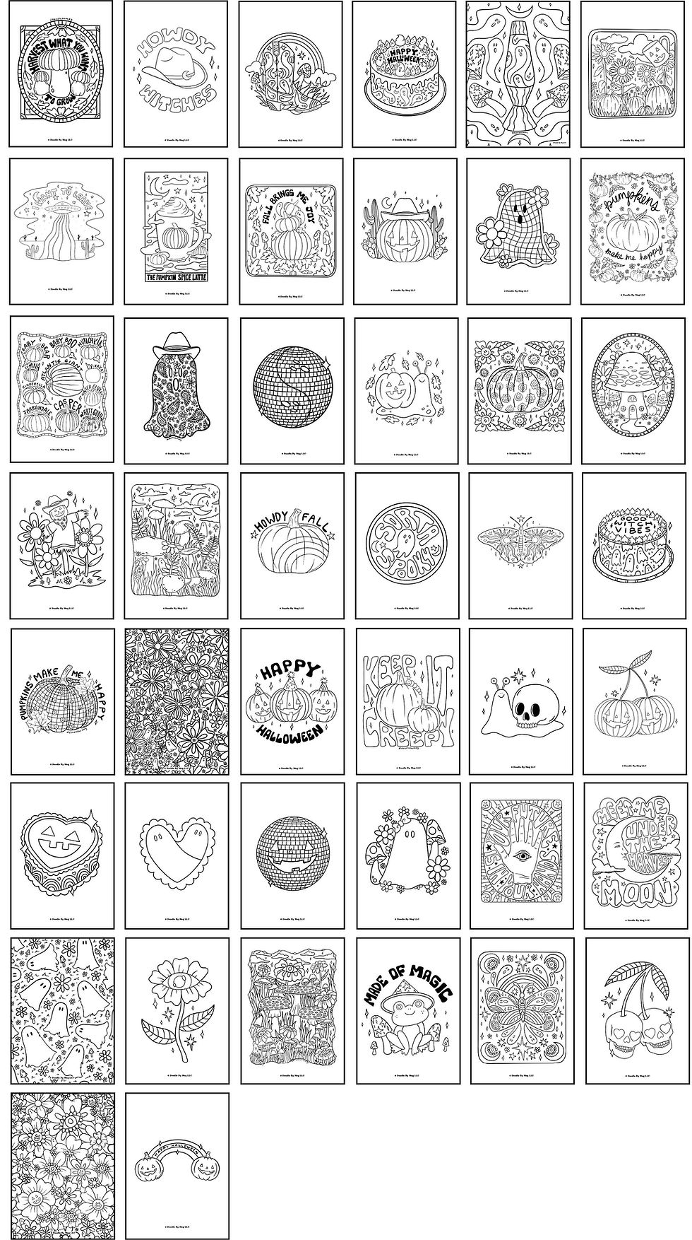 Thumbnail: A Doodle Filled Halloween Coloring Book