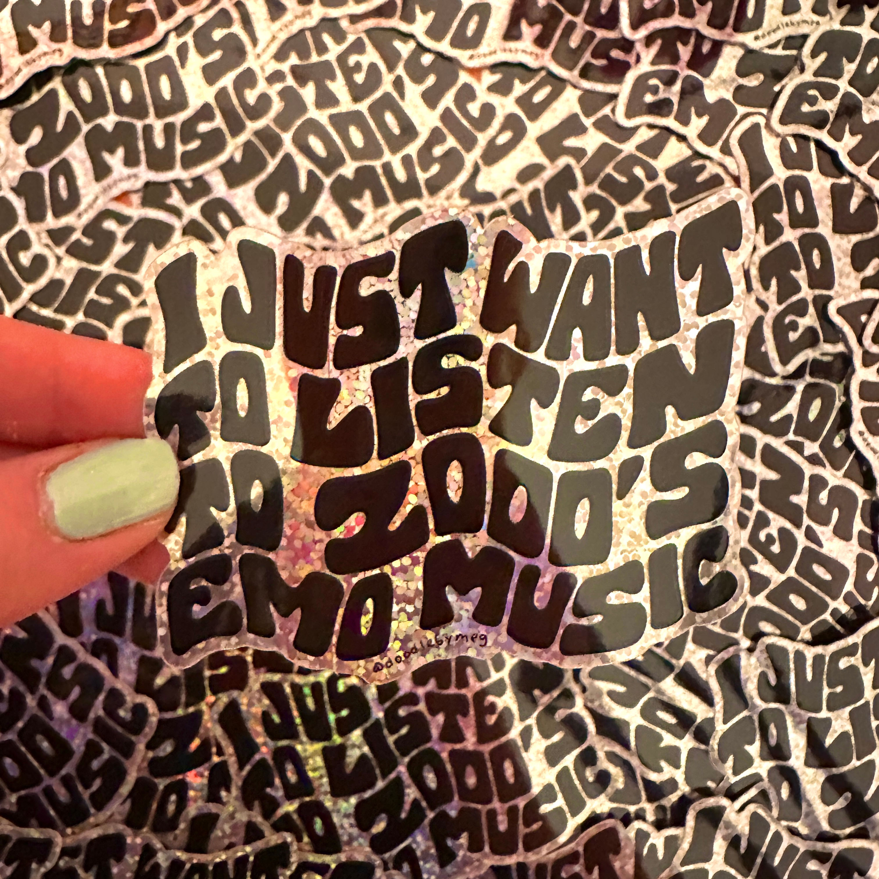 I just want to listen to 2000's Emo music sticker