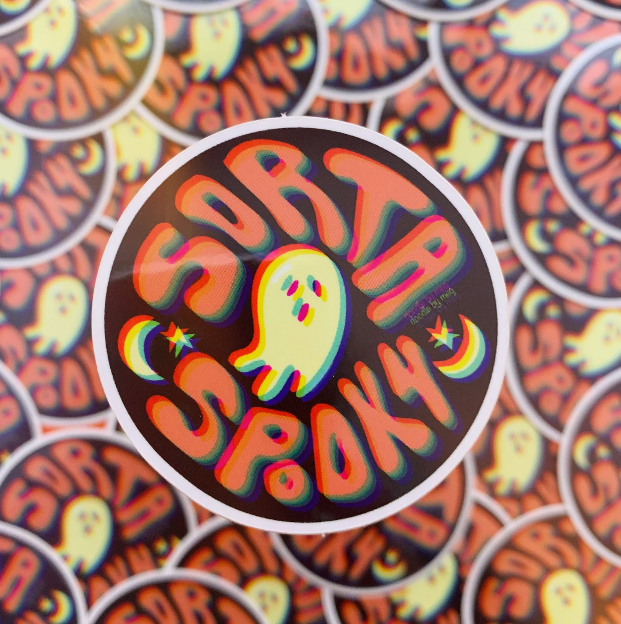 Sorta spooky 3D sticker