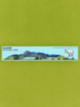 Glacier National Park Miniscape Sticker