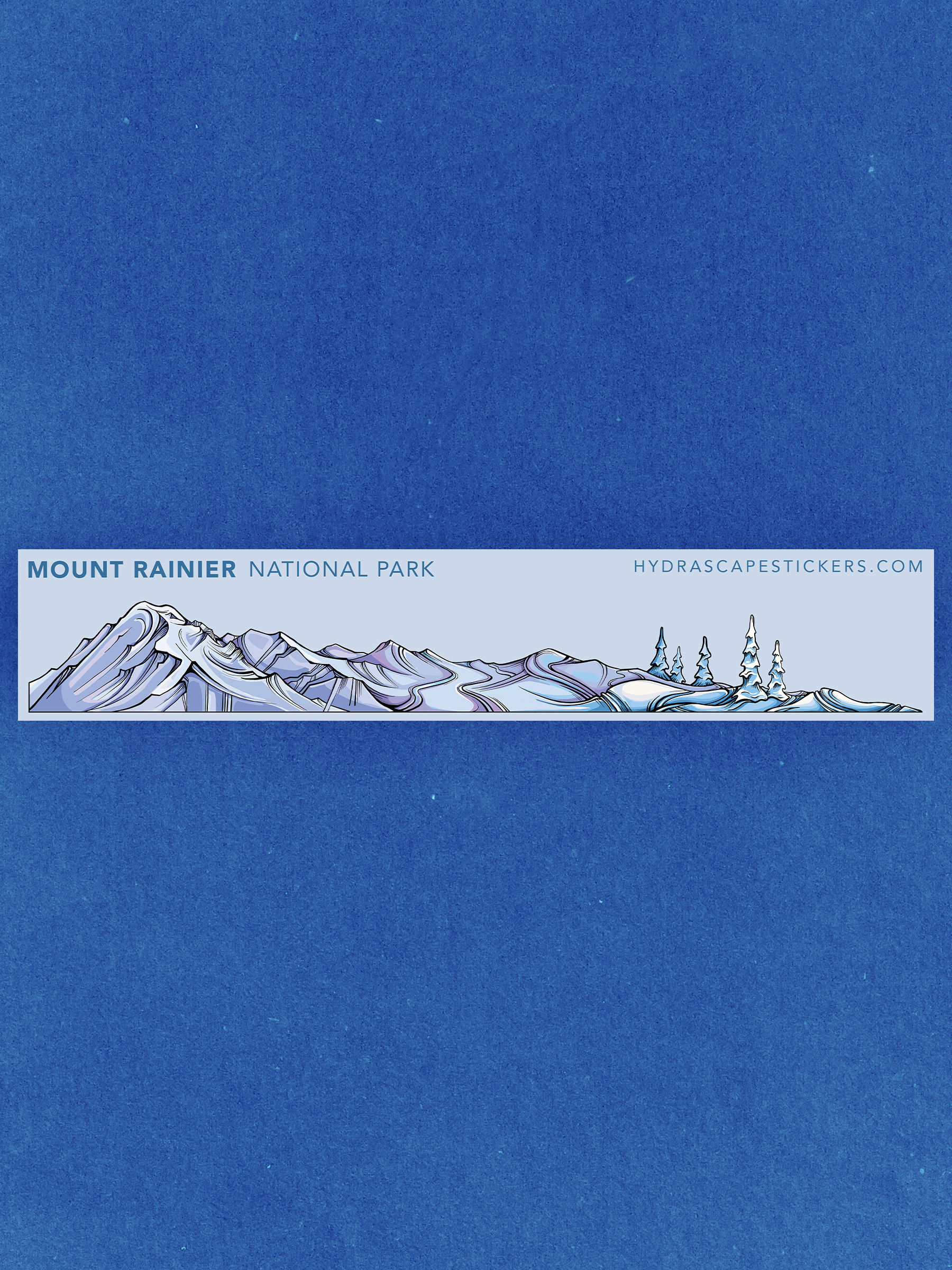 Snowscape: Mount Rainier Miniscape Sticker
