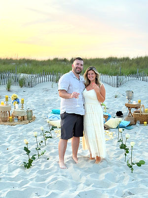 Beach Proposal with Picnic