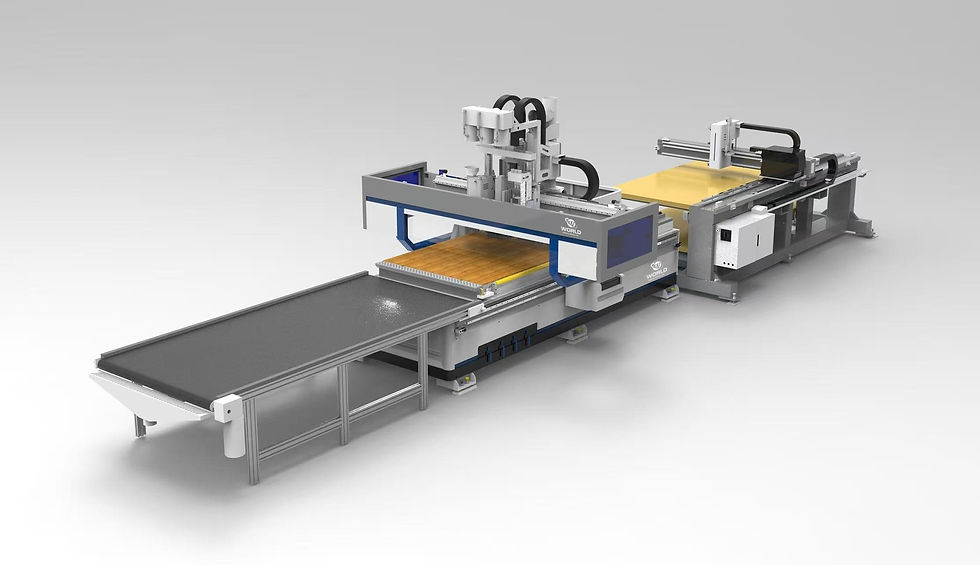 The WD-5000 AUTO is a fully automatic CNC router with integrated loading and unloading, engineered for high-volume, precision panel processing and maximum production efficiency.