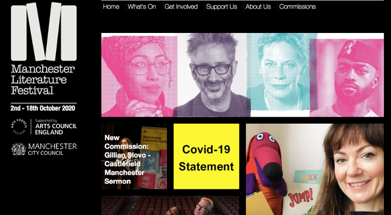 Manchester Literature Festival website screenshot