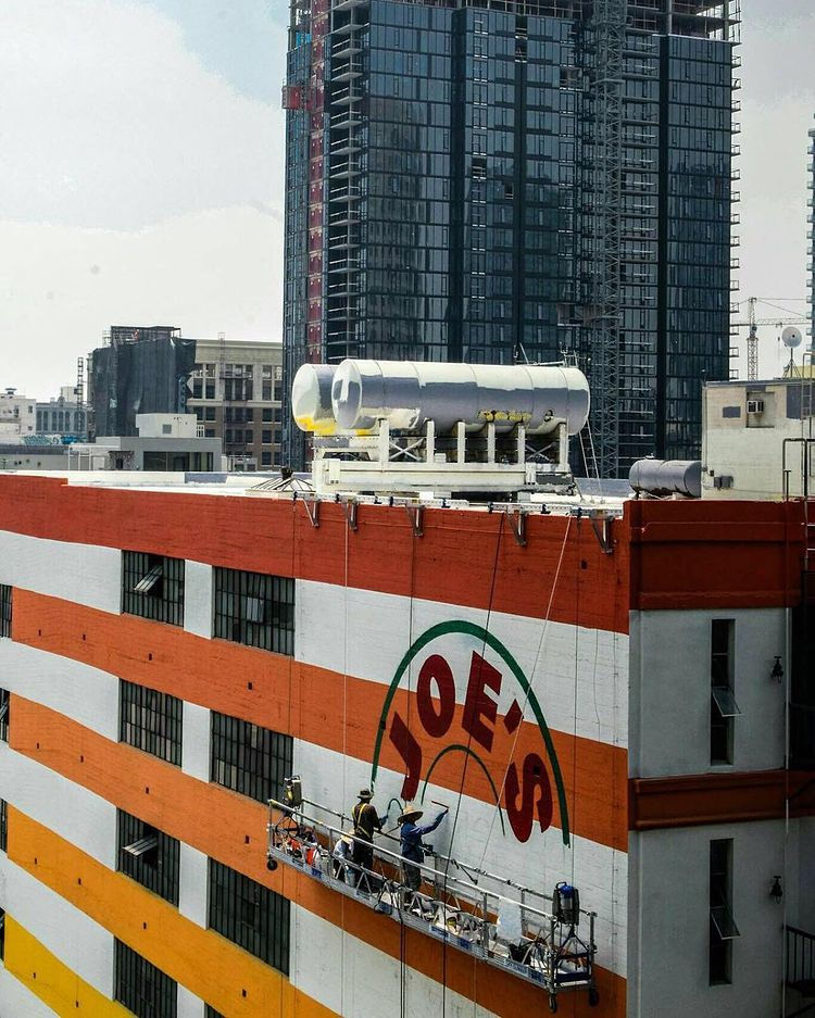 Our gigantic hand painted building sign for Joe's Auto Parks in Downtown Los Angeles, showing a public parking area. Hand painted signs can also go big for maximum visibility, giving them the size and visual profile matching any other type of sign. We serve primarily greater Los Angeles, South Bay, Long Beach, Orange County and will travel to most areas in Southern California.