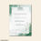 Thumbnail: Green watercolour  wedding invitation